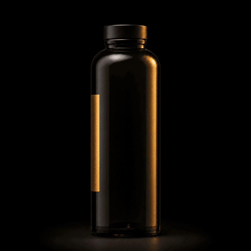 NO SHAKE dark glass protein bottle — 270°