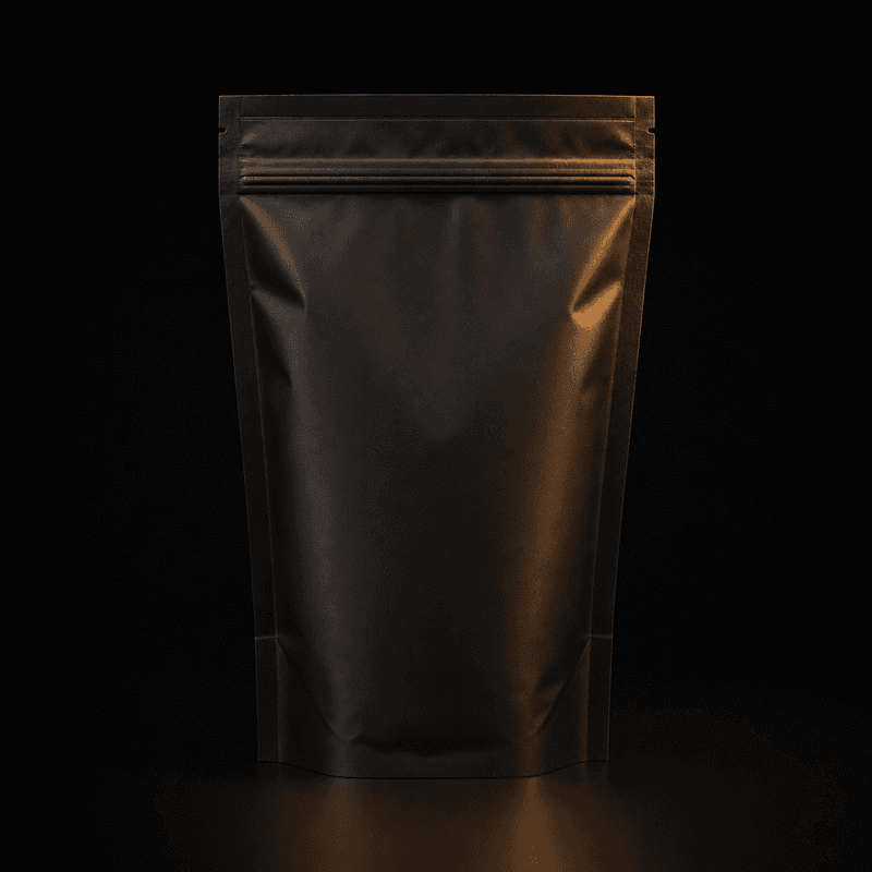 NO POWDER compostable flat-bottom pouch — 180°