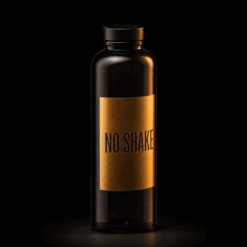 NO SHAKE dark glass protein bottle — 315°