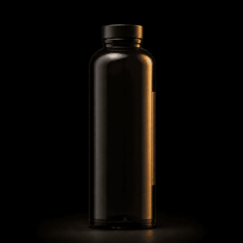 NO SHAKE dark glass protein bottle — 135°