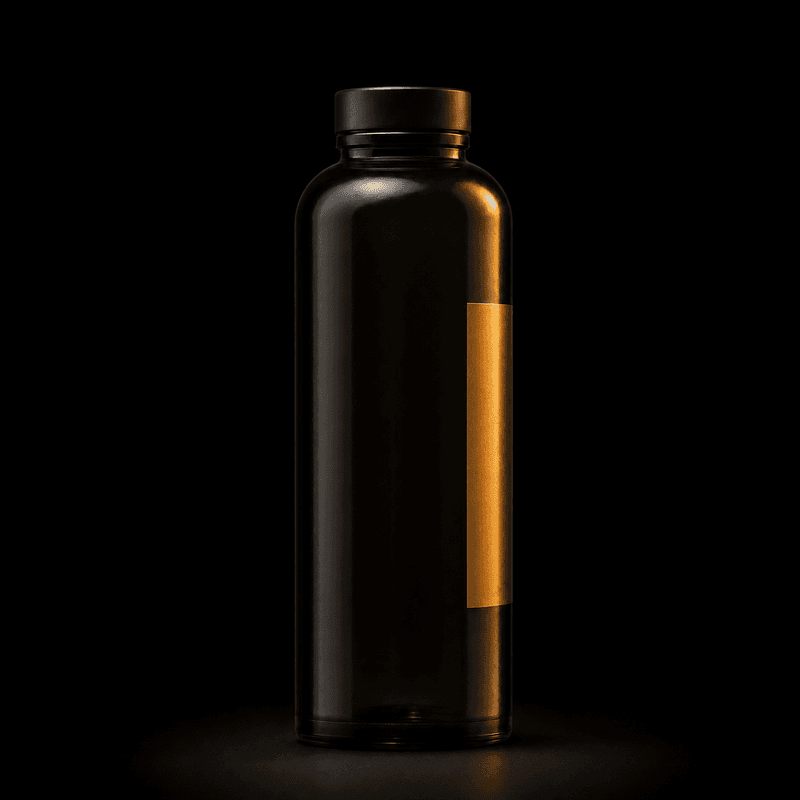 NO SHAKE dark glass protein bottle — 225°