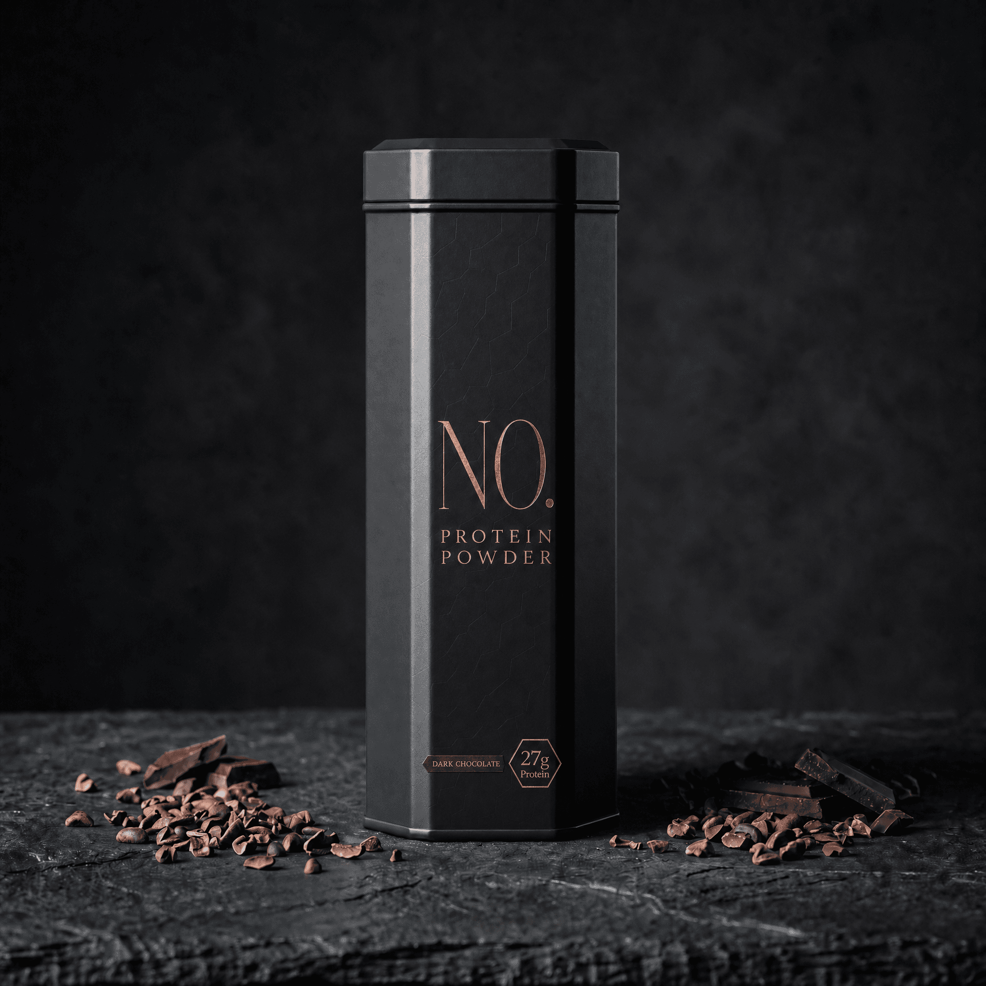 NO POWDER NO DARK — ultra-premium compostable flat-bottom pouch